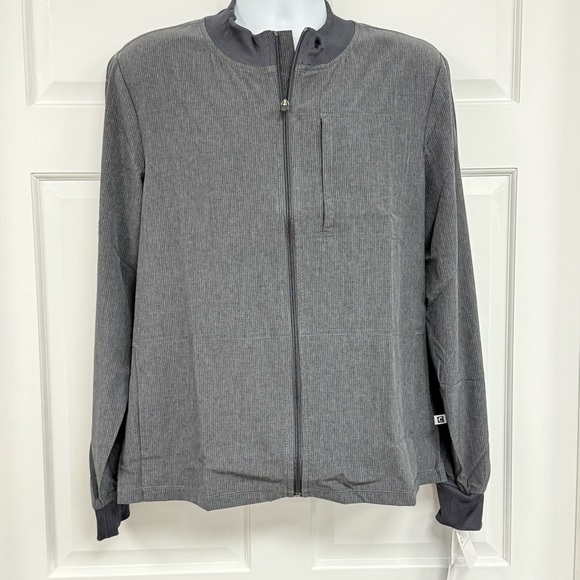 NWT Cherokee Certainty Scrub Jacket Men’s XL Graphite Gray Full Zip Scrubs New - Picture 3 of 9